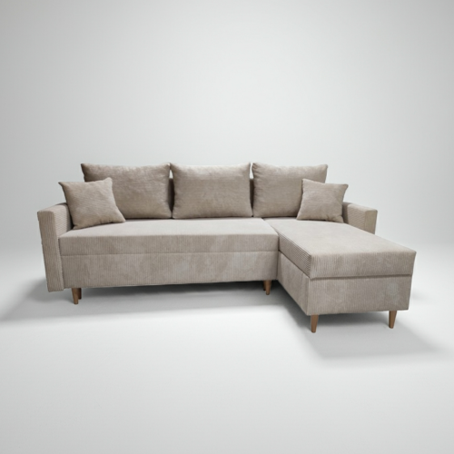 NAROŻNIKTAPICEROWANY MAGDA Z FUNKCJĄ SPANIA SPRĘŻYNY BONELL SCANDIK SZTRUKS AUTOMAT DL