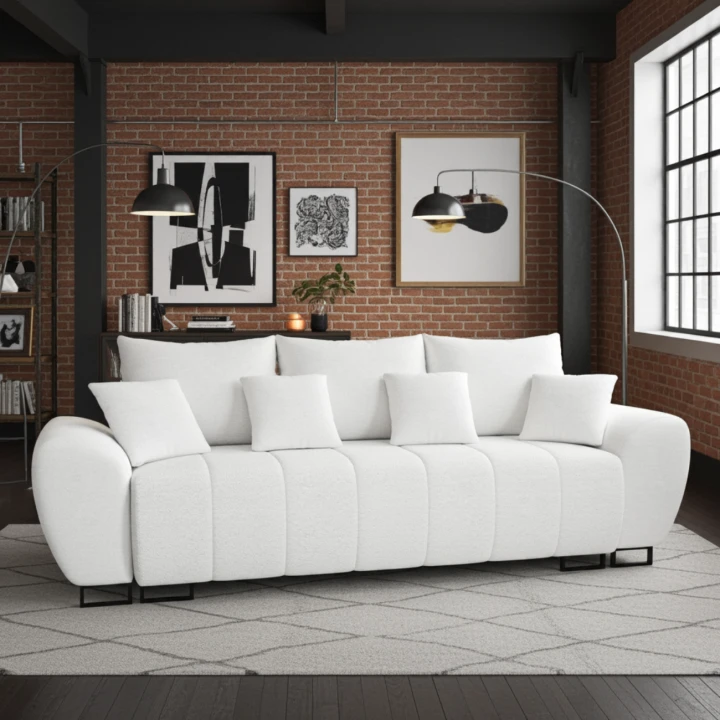 NOWOCZESNA KANAPA ROZKŁADANA SOFA DO SALONU FUNKCJA SPANIA  POJEMNIK RAGNAR 3