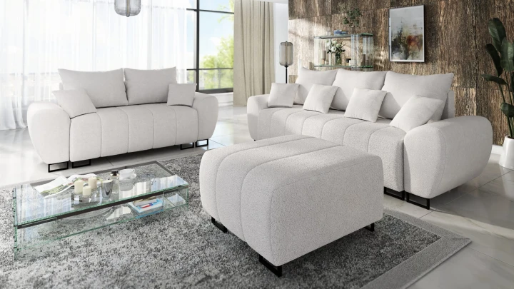 NOWOCZESNA KANAPA ROZKŁADANA SOFA DO SALONU FUNKCJA SPANIA  POJEMNIK RAGNAR 3