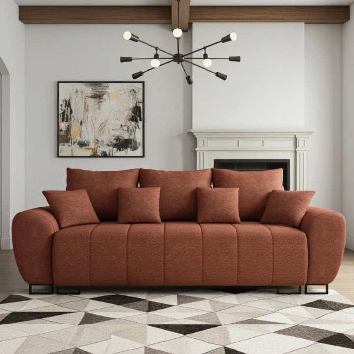 TAPICEROWANA  KANAPA DO SALONU ROZKŁADANA Z  FUNKCJA SPANIA RAGNAR 3