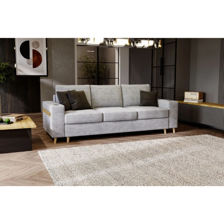 NOWOCZESNA KANAPA SOFA ROZKŁADANA Z FUNKCJĄ SPANIA CAPITOL USB