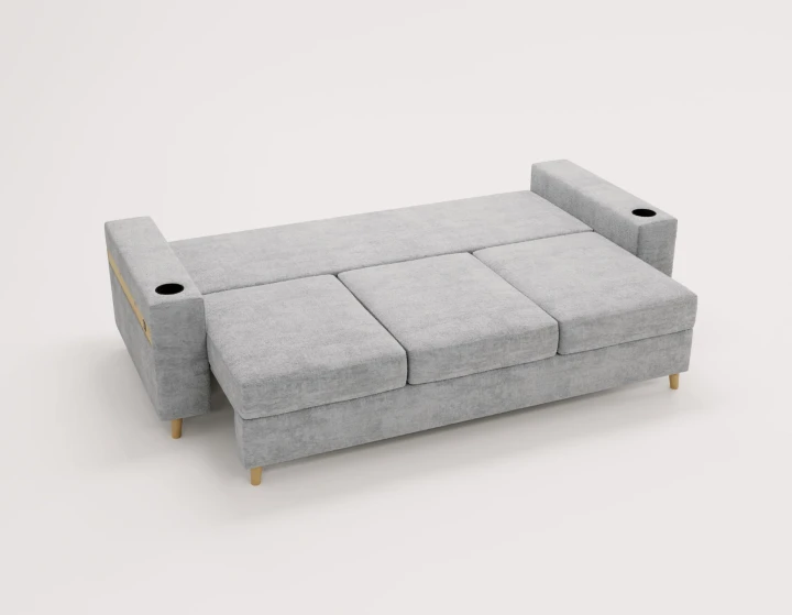 NOWOCZESNA KANAPA SOFA ROZKŁADANA Z FUNKCJĄ SPANIA CAPITOL USB