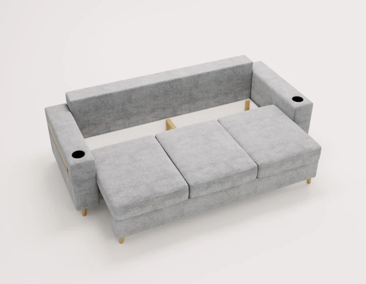 NOWOCZESNA KANAPA SOFA ROZKŁADANA Z FUNKCJĄ SPANIA CAPITOL USB