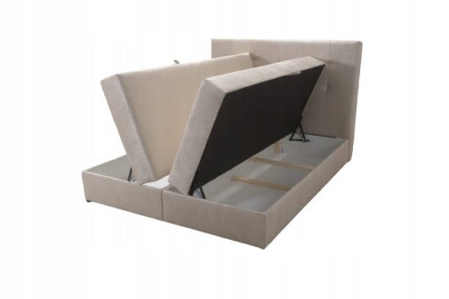 NOWOCZESNE PLAMOODPORNE łóżko  kontynentalne  DREAM 160x200 MATERAC pojemnik promocja 3 kolory -20%