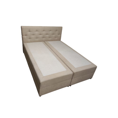 Nowoczesne podwójne łóżko kontynentalne Nicea 180x200 cm bonell 2x pojemnik