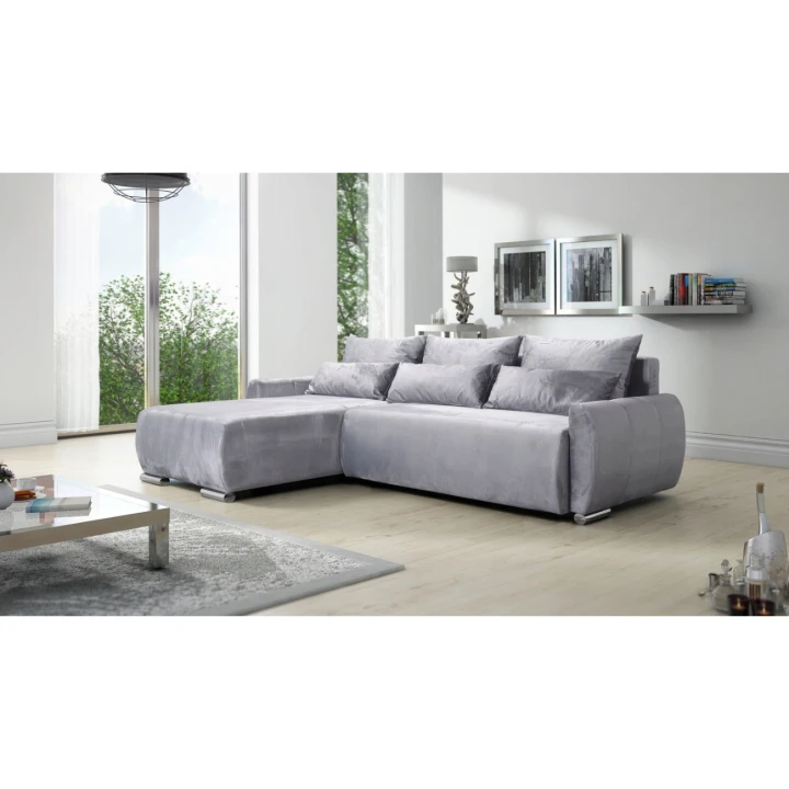 NOWOCZESNY BEŻOWY NAROŻNIK ROGÓWKA Z FUNKCJĄ SPANIA KODA L PROMOCJA DARMOWA DOSTAWA !