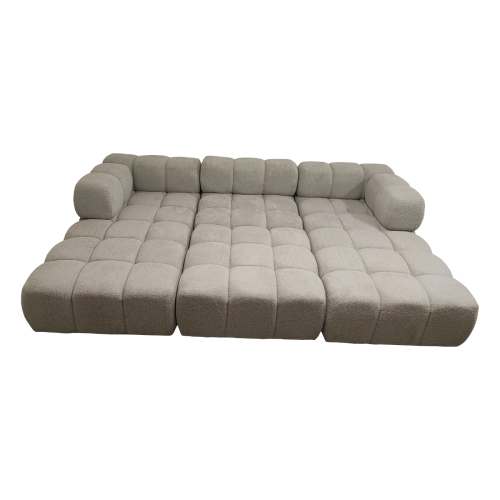 NOWOCZESNY NAROŻNIK MODUŁOWY DO SALONU ROGÓWKA CLIXI MINI U 279 CM + PUFA