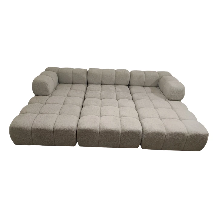 NOWOCZESNY NAROŻNIK MODUŁOWY DO SALONU ROGÓWKA CLIXI MINI U 279 CM + PUFA