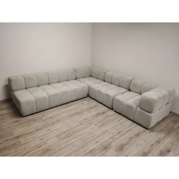 NOWOCZESNY NAROŻNIK MODUŁOWY DO SALONU ROGÓWKA PIKOWANA CLIXI L 277x285 cm