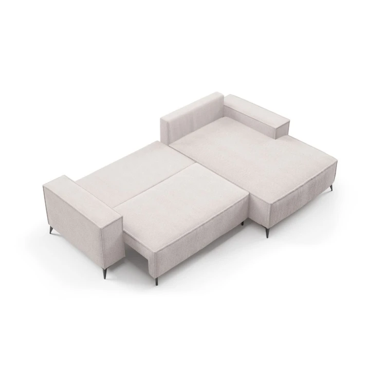 NOWOCZESNY NAROŻNIK ROZKŁADANY DO SALONU DRAGON L POJEMNIK SPRĘŻYNY FALISTE