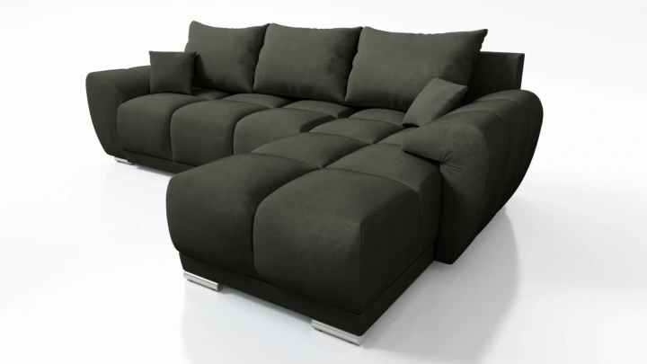 NOWOCZESNY NAROŻNIK ROZKŁADANY KANAPA DO SALONU FUNKCJA SPANIA HONEY L