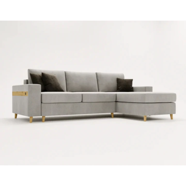 NOWOCZESNY NAROŻNIK ROZKŁADANY ROGÓWKA Z FUNKCJĄ SPANIA CAPITOL USB