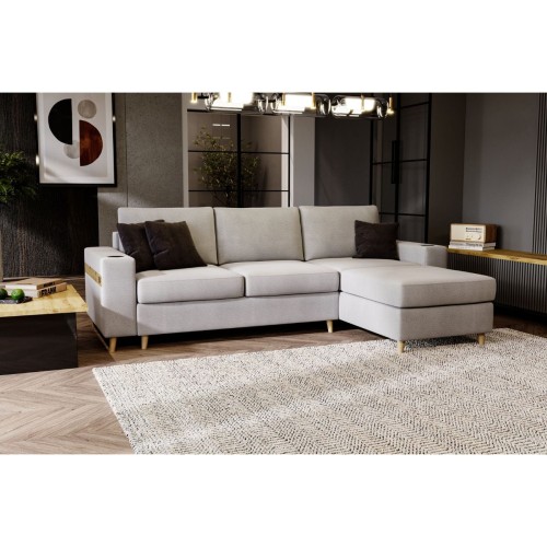 NOWOCZESNY NAROŻNIK ROZKŁADANY ROGÓWKA Z FUNKCJĄ SPANIA CAPITOL USB