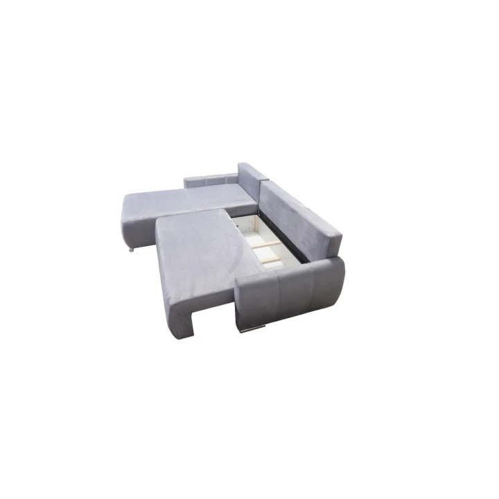 NOWOCZESNY NIEBIESKI NAROŻNIK ROGÓWKA Z FUNKCJĄ SPANIA KODA L