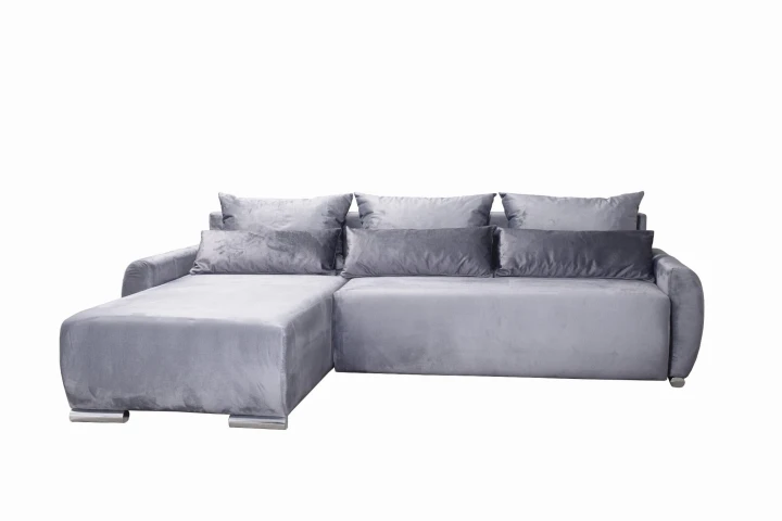 NOWOCZESNY NIEBIESKI NAROŻNIK ROGÓWKA Z FUNKCJĄ SPANIA KODA L