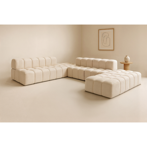 NOWOCZESNY PIKOWANY NAROŻNIK MODUŁOWY DO SALONU ROGÓWKA CLIXI 374x277 cm