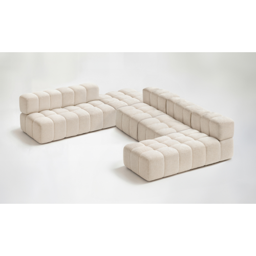 NOWOCZESNY PIKOWANY NAROŻNIK MODUŁOWY DO SALONU ROGÓWKA CLIXI 374x277 cm