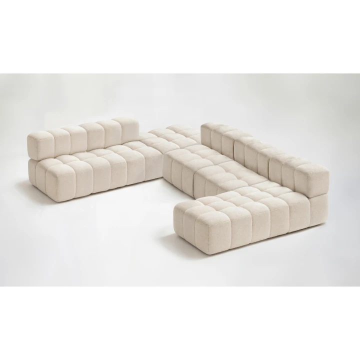 NOWOCZESNY PIKOWANY NAROŻNIK MODUŁOWY DO SALONU ROGÓWKA CLIXI 374x277 cm