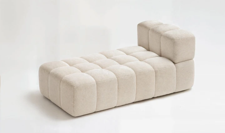 Na zdjęciu przedstawiono NOWOCZESNY PIKOWANY NAROŻNIK MODUŁOWY DO SALONU ROGÓWKA CLIXI 374x277 cm