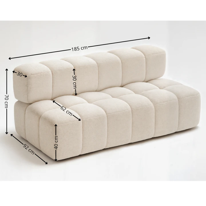 Na zdjęciu przedstawiono NOWOCZESNY PIKOWANY NAROŻNIK MODUŁOWY DO SALONU ROGÓWKA CLIXI 374x277 cm