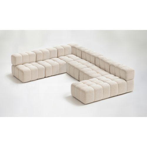 NOWOCZESNY PIKOWANY NAROŻNIK MODUŁOWY DO SALONU ROGÓWKA CLIXI 374x285 cm