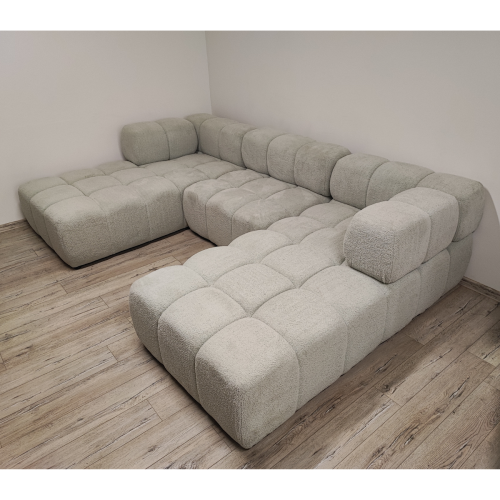 NOWOCZESNY PIKOWANY NAROŻNIK MODUŁOWY DO SALONU ROGÓWKA CLIXI MINI U 279 CM