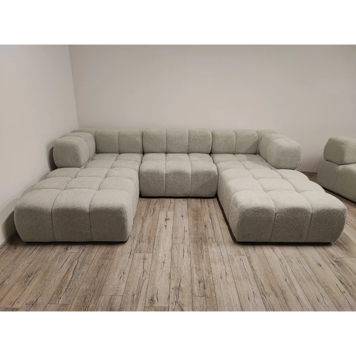 NOWOCZESNY PIKOWANY NAROŻNIK MODUŁOWY DO SALONU ROGÓWKA CLIXI MINI U 279 CM