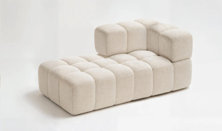 NOWOCZESNY PIKOWANY NAROŻNIK MODUŁOWY DO SALONU ROGÓWKA CLIXI MINI U 279 CM