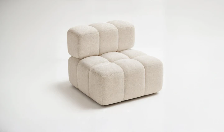 NOWOCZESNY PIKOWANY NAROŻNIK MODUŁOWY DO SALONU ROGÓWKA CLIXI MINI U 279 CM