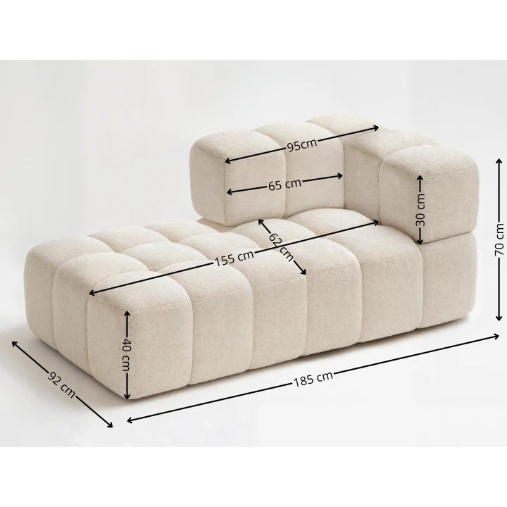 NOWOCZESNY PIKOWANY NAROŻNIK MODUŁOWY DO SALONU ROGÓWKA CLIXI U 369 CM