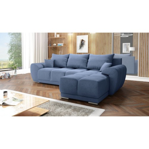 NOWOCZESNY PIKOWANY NAROŻNIK ROZKŁADANY ROGÓWKA Z FUNKCJĄ SPANIA HONEY L