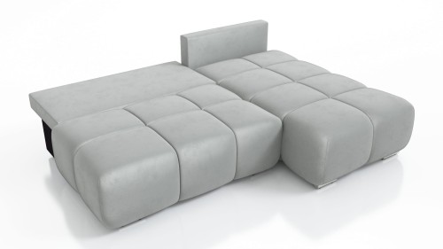 NOWOCZESNY PIKOWANY NAROŻNIK ROZKŁADANY Z FUNKCJĄ SPANIA FLASH PRAWY 260 CM