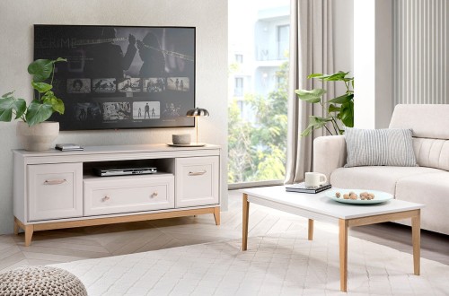 Nowoczesny stolik kawowy do salonu 90x68 cm Buckingham Kaszmir