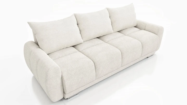 GRAFITOWY NOWOCZESNY ZESTAW DO SALONU PIKOWANA KANAPA ROZKŁADANA + SOFA HONEY BOUCKLE HONEY 3 + HONEY 2