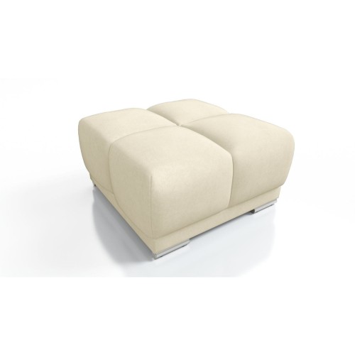 PIKOWANA DUŻA PUFA TAPICEROWANA DO SALONU HONEY JASNY BEŻ