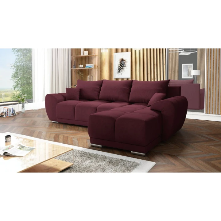 PIKOWANY WYGODNY NAROŻNIK ROZKŁADANY ROGÓWKA Z FUNKCJĄ SPANIA HONEY L