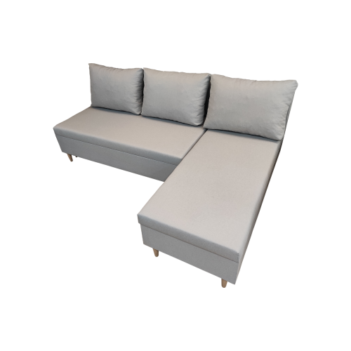 SIWY MAŁY NAROŻNIK ROZKŁADANY SCANDIK MINI 200 CM ROGÓWKA POJEMNIK PRAWY