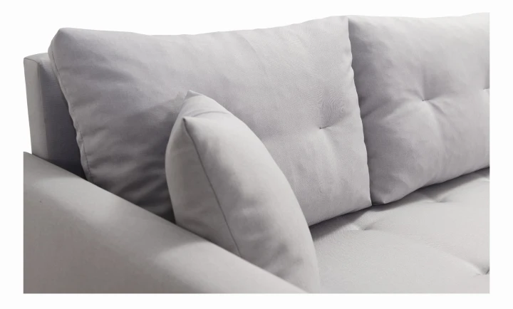 SIWY NAROŻNIK ROZKŁADANY Z FUNKCJĄ SPANIA SCANDIK PIK 2X POJEMNIK