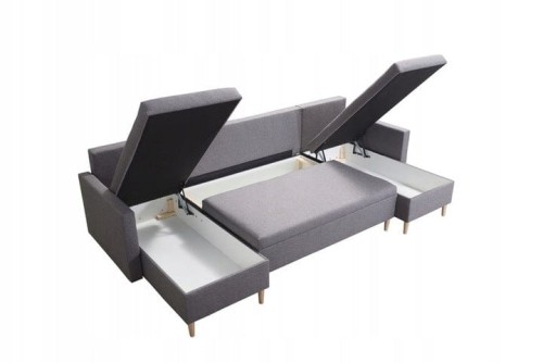 SKANDYNAWSKI DUŻY NAROŻNIK KANAPA ROGÓWKA  SCANDIK -20 %  funkcja spania