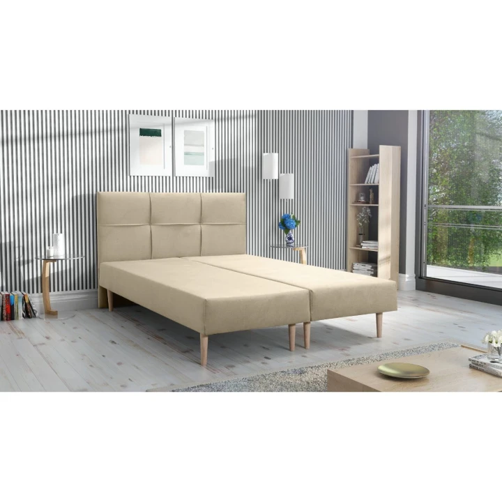 SKANDYNAWSKIE ŁÓŻKO DWUOSOBOWE FREYA BONELL 140X200 CM 5 WZORÓW ZAGŁOWIA