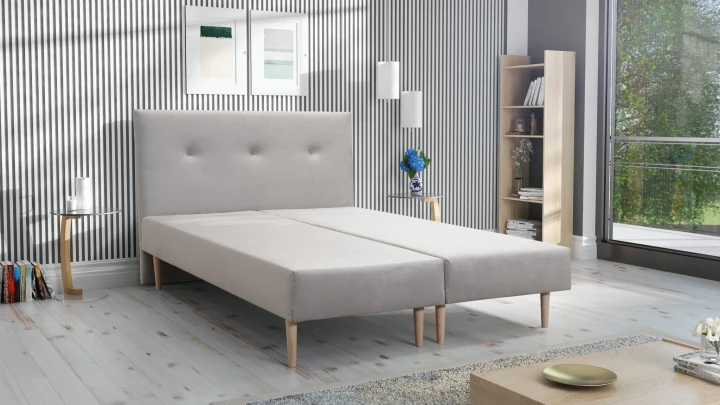 SKANDYNAWSKIE ŁÓŻKO DWUOSOBOWE FREYA BONELL 140X200 CM 5 WZORÓW ZAGŁOWIA