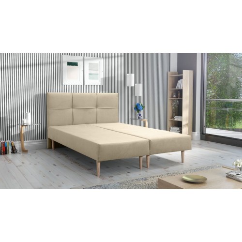 SKANDYNAWSKIE ŁÓŻKO DWUOSOBOWE FREYA BONELL 160X200 CM 5 WZORÓW ZAGŁOWIA