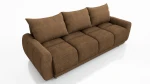 Brązowa sofa z funkcja spania + pojemnik na pościel Honey 3 