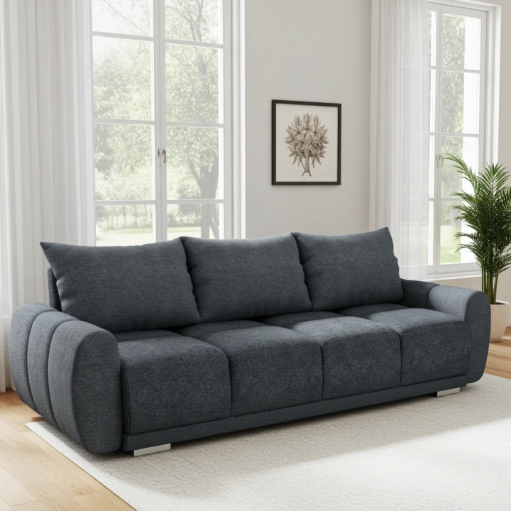 SOFA HONEY 3 KANAPA DO SALONU  Z FUNCKJA SPANIA I POJEMNIKIEM NA POŚCIEL Tkanina CENTAUR  Bounce PLAMOODPORNA BARANEK