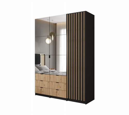 SZAFA 150 LOFT LUSTRO AMSTERDAM SZUFLADY LAMELE