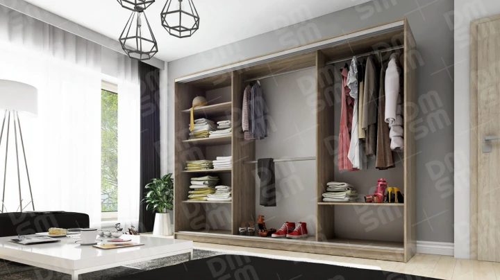 Szafa przesuwna DMSM 3 fronty 270 cm 12 kolorów