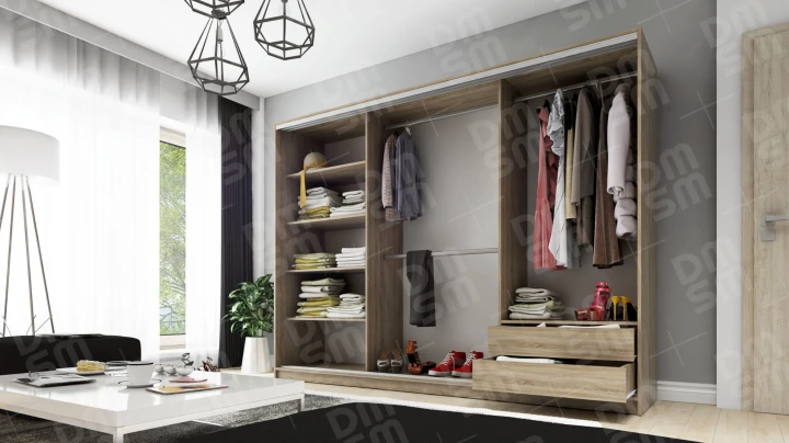 Szafa przesuwna DMSM 3 fronty 270 cm 12 kolorów