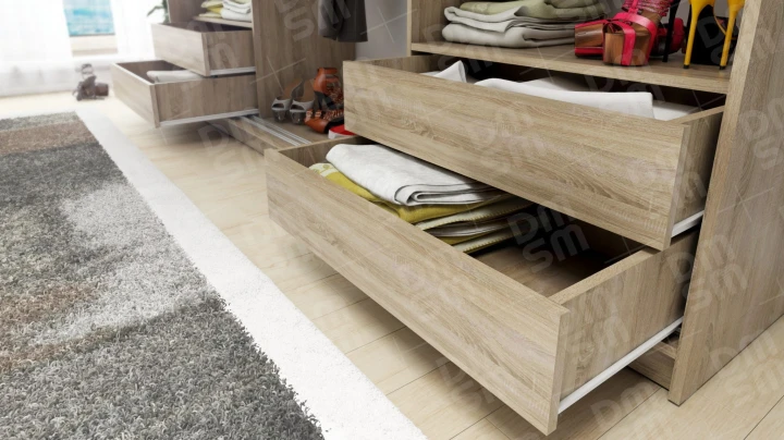 Szafa przesuwna DMSM 3 fronty 270 cm 12 kolorów