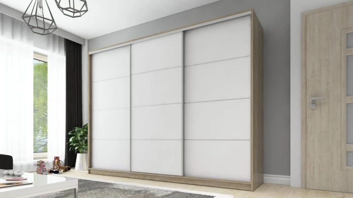 Szafa przesuwna DMSM 3 fronty 270 cm 12 kolorów