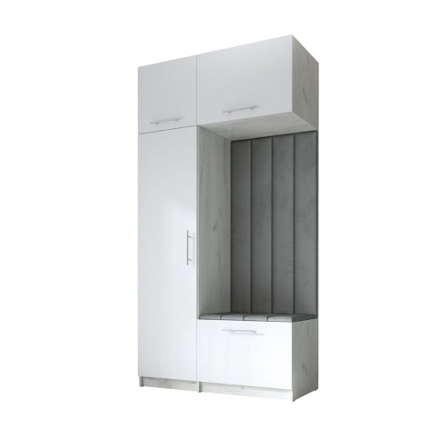 SZAFA NA UBRANIA DO PRZEDPOKOJU GARDEROBA NA KORYTARZ LILO 120 V BIAŁA